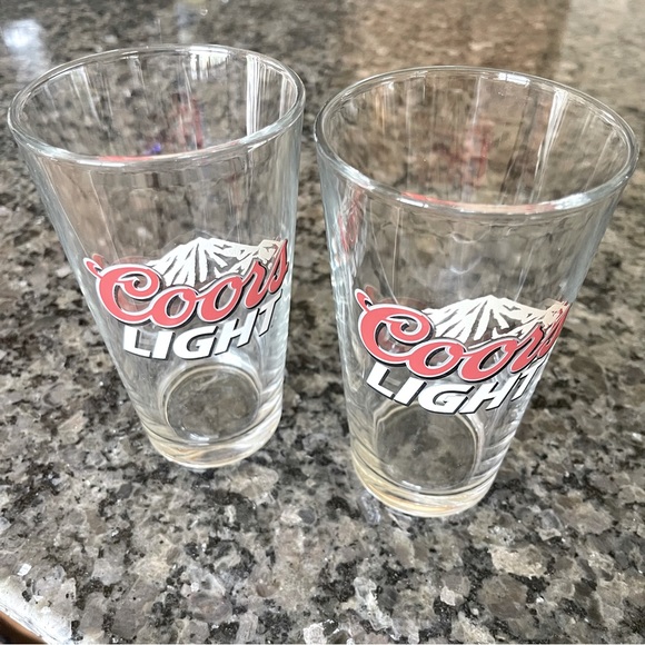 Coors Light Beer Glass Set of 2 Glasses - Picture 1 of 2